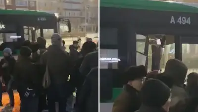 нур-султан, жители, автобус, конфликт, видео, фото - Новости Zakon.kz от 18.02.2022 12:54