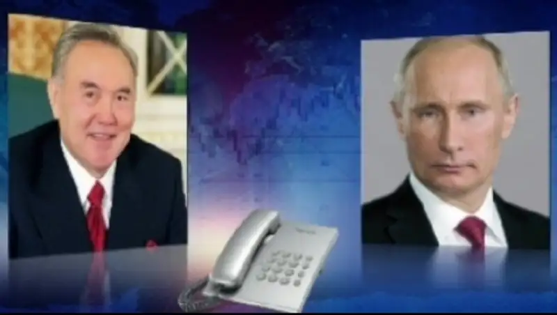 Назарбаев и Путин обсудили кризисную ситуацию в Украине