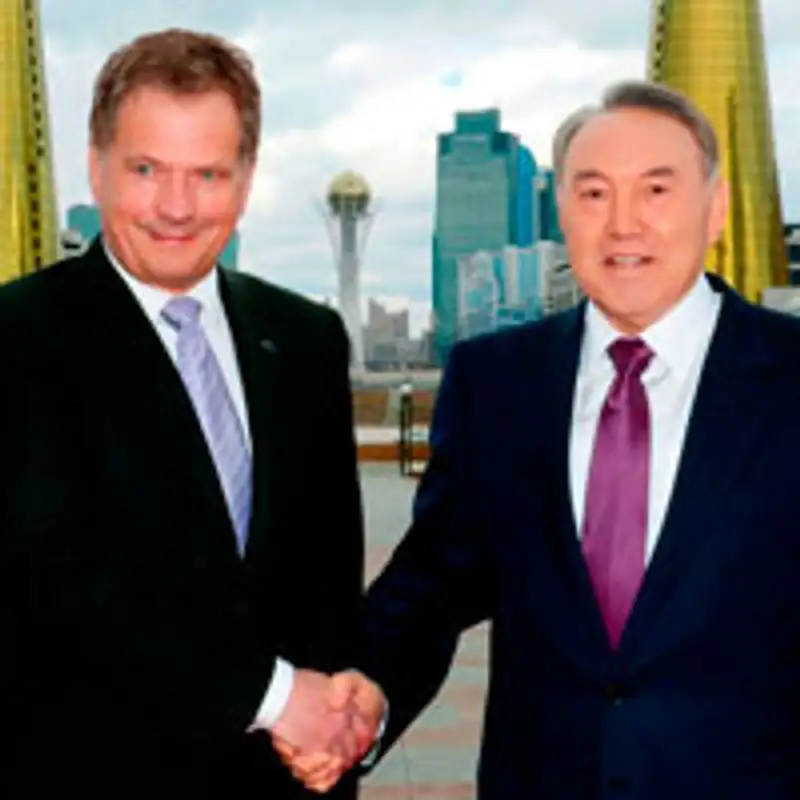Н. Назарбаев и С. Ниинистё провели брифинг по итогам переговоров, фото - Новости Zakon.kz от 18.04.2013 00:43