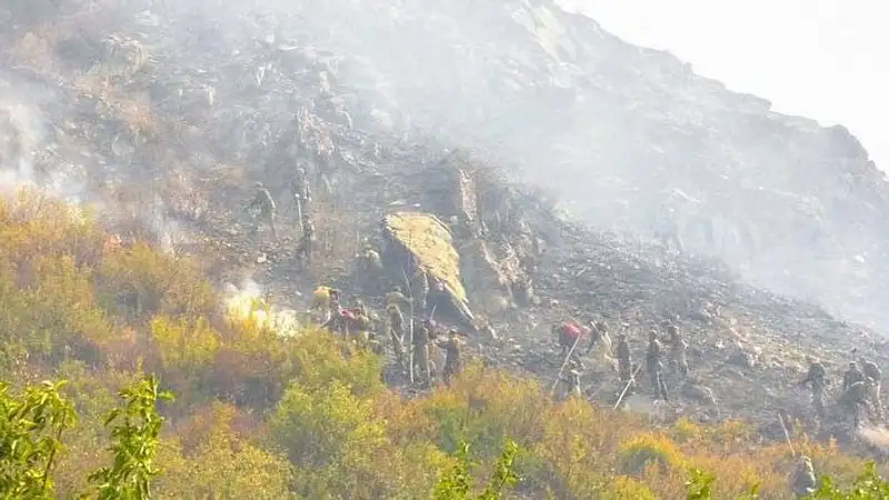 Пожарные бригады тушат леса на севере Казахстана, фото - Новости Zakon.kz от 29.12.2022 09:56