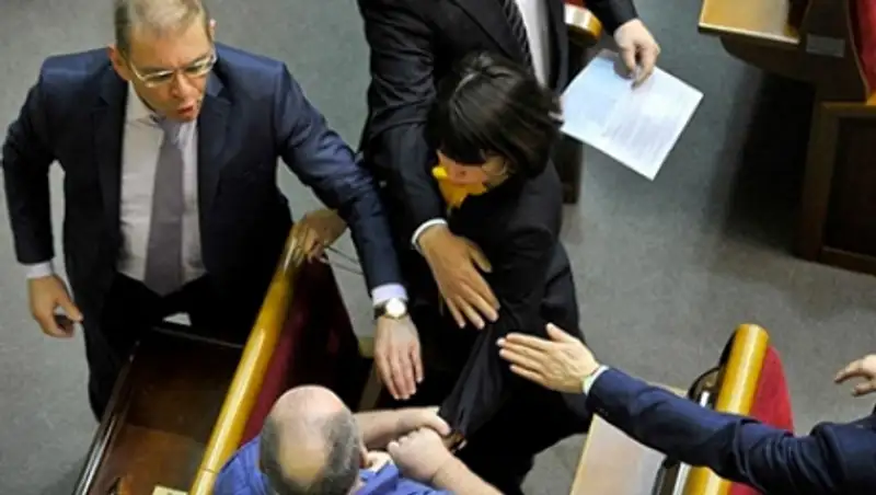 Депутат Рады расцарапала коллеге лицо из-за денег Януковича