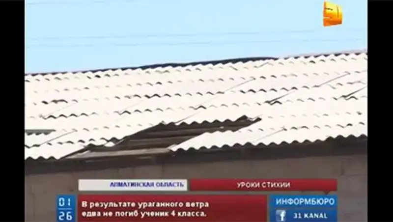 Ученик 4 класса, пострадавший от урагана в Талдыкоргане, по-прежнему находится в коме