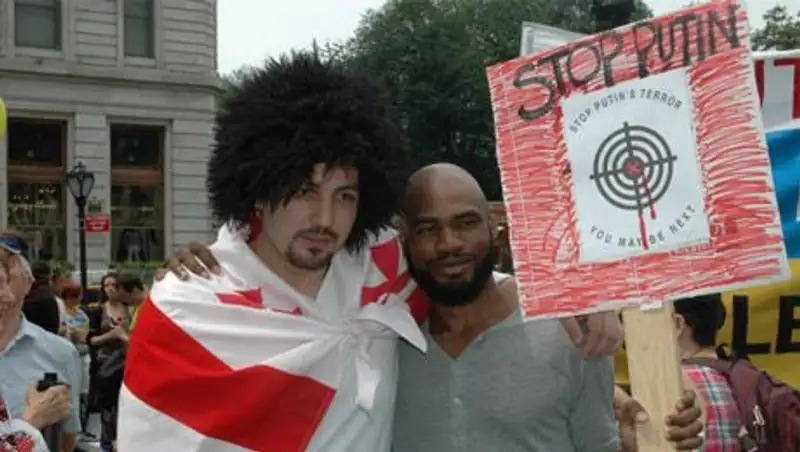 В США прошли украинские протесты против Путина