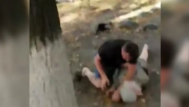 Сосед избил напавшего на старушку преступника и снял это на видео – А со мной слабо?