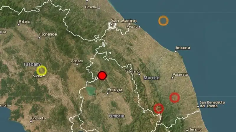 В центральной части Италии произошло землетрясение