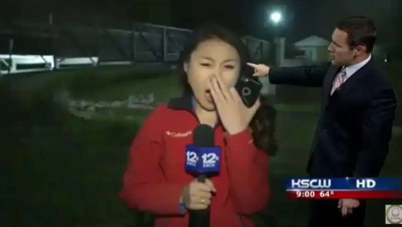 В США зевающая журналистка прервала прогноз погоды