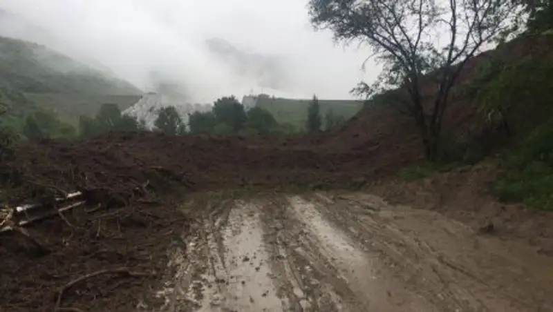 Крупный оползень сошел в Талгарском районе Алматинской области