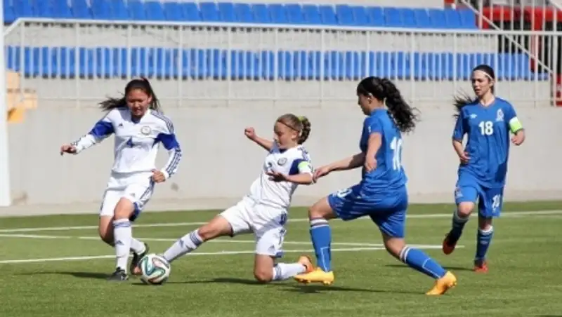 Фоторепортаж с матча Кубка Развития среди девушек Казахстан — Азербайджан 0:0  