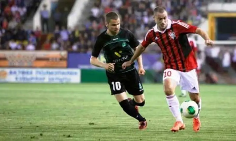 «Актобе» в первом матче третьего отборочного раунда Лиги Европы победил исландский «Брейдаблик» - 1:0 (фото), фото - Новости Zakon.kz от 02.08.2013 15:15