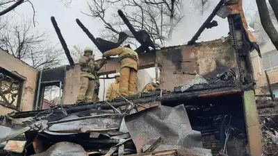 Дача сгорела в Алматы , фото - Новости Zakon.kz от 17.03.2023 13:37