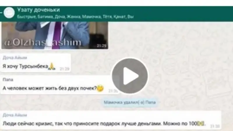 Переписка о казахской свадьбе в Whatsapp насмешила пользователей Сети
