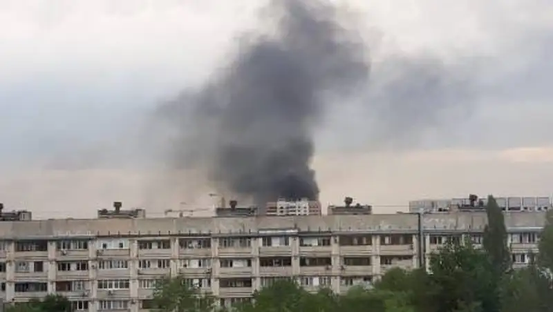 Склад горел в Алматы