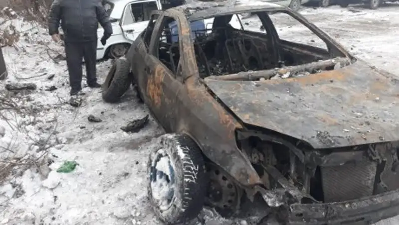 В Петропавловске сгоревший автомобиль приняли на утилизацию