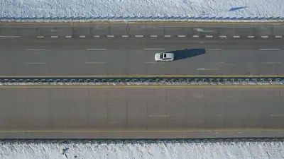 трасса, зима, фото - Новости Zakon.kz от 11.01.2023 20:06