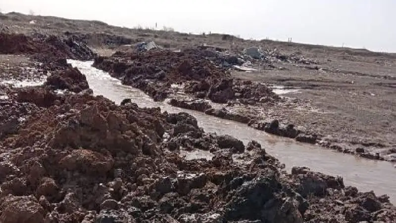 Часть кладбища затопило в Экибастузе