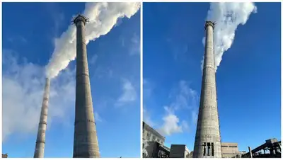 В Павлодаре на ТЭЦ-3 завершили строительство железобетонного ствола новой дымовой трубы, фото - Новости Zakon.kz от 04.10.2022 16:22