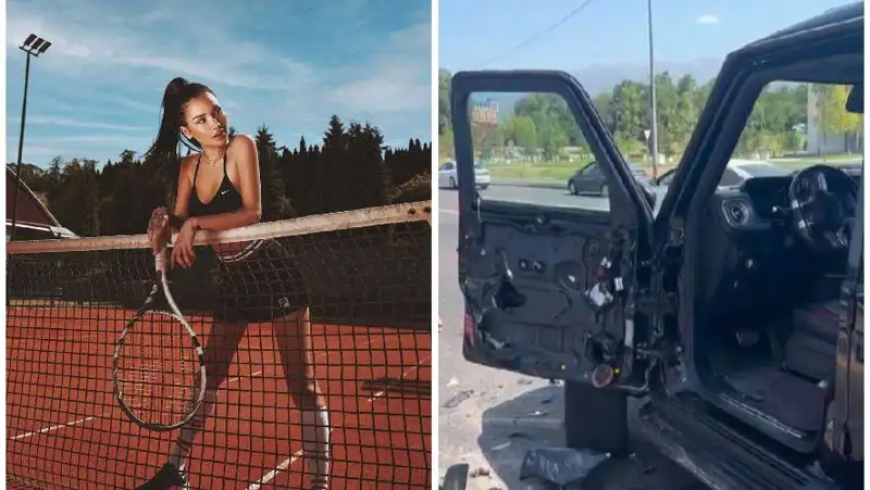 Айжан Байзакова на своем Gelandewagen попала в ДТП в Алматы
