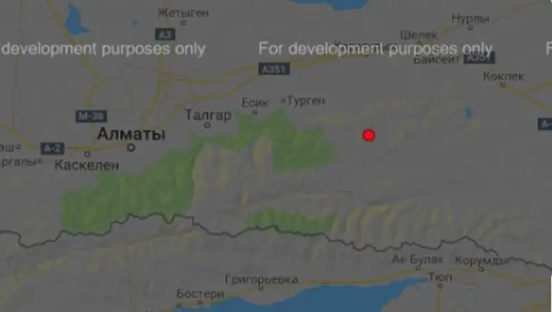 Землетрясение произошло в 90 км от Алматы