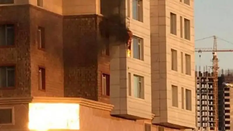 Пожар произошел в жилом комплексе Highvill в Астане