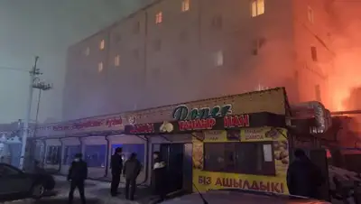 пожар, нур-султан, донерная , фото - Новости Zakon.kz от 24.12.2021 11:29