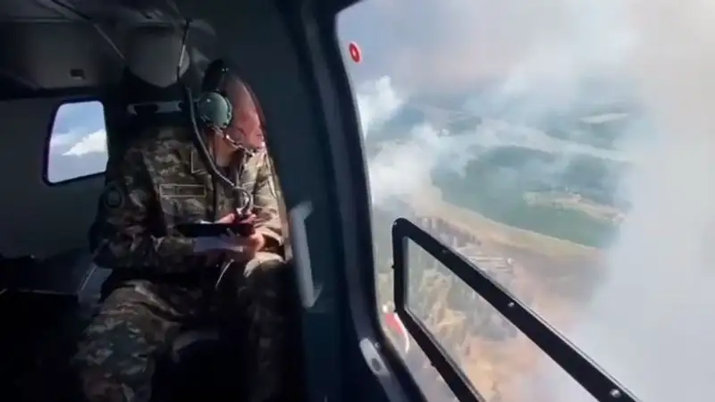 Министр по ЧС о пожаре в Абайской области: Угрозы населенным пунктам нет