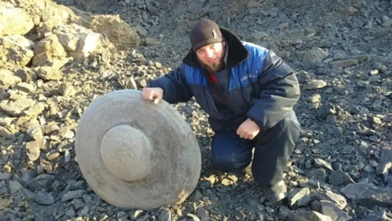 В Кузбассе экскаваторщик наткнулся на окаменевшую летающую тарелку
