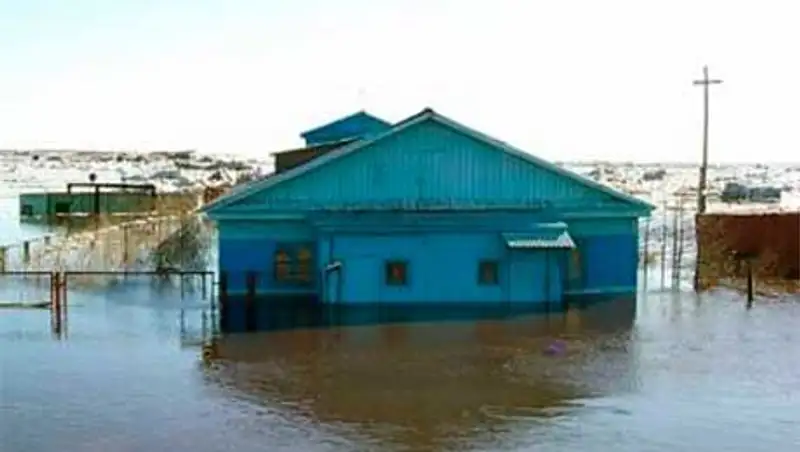 Из-за подъема реки Есиль происходит подтопление дачных участков Петропавловска 