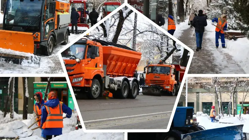 Коммунальщики активно очищают Алматы от снега – фоторепортаж
