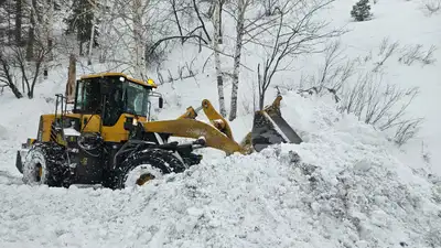 спуск снежных лавин, фото - Новости Zakon.kz от 10.02.2024 01:16