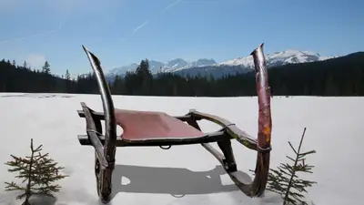 На севере Казахстана врачам пришлось везти пациента с инсультом на санках, фото - Новости Zakon.kz от 15.02.2024 10:27