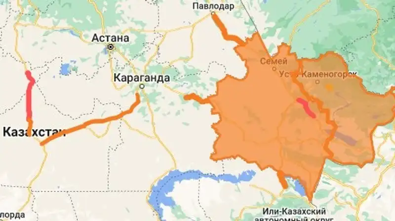 Число закрытых дорог из-за непогоды увеличилось в Казахстане