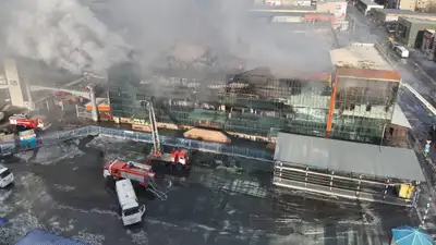 Пожар на рынке в Семее, был ли поджог 