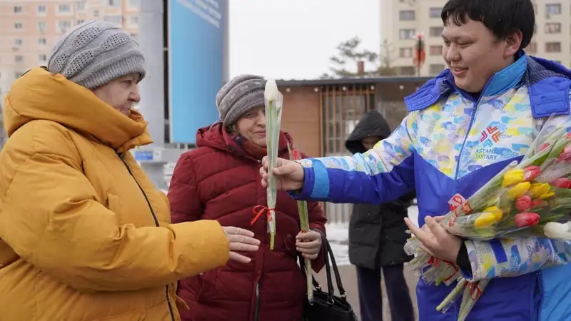 цветы на 8 марта для астанчанок, фото — Новости Zakon.kz от 07.03.2024 16:05