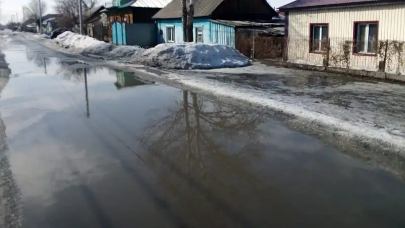 Талые воды в Семее, паводки в Абайской области, фото - Новости Zakon.kz от 11.03.2024 16:17