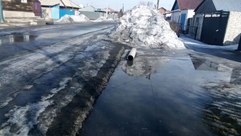 Талые воды в Семее, паводки в Абайской области, фото - Новости Zakon.kz от 11.03.2024 16:17