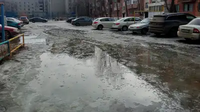 Талые воды в Семее, паводки в Абайской области, фото - Новости Zakon.kz от 11.03.2024 16:17