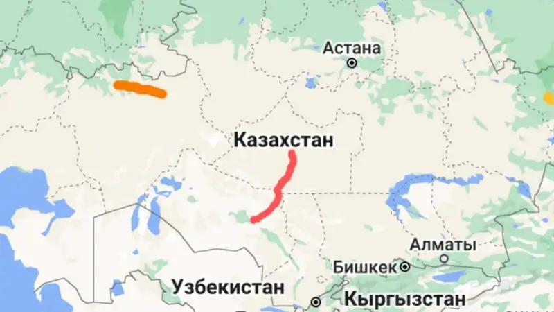 Ограничение движения введено на трех автодорогах в трех областях РК