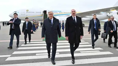 Токаев прилетел в Физули, фото - Новости Zakon.kz от 12.03.2024 13:23