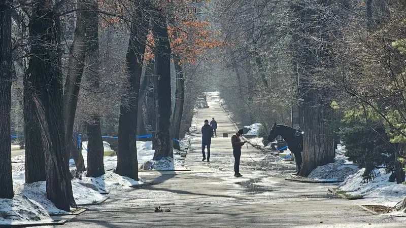 Что происходит в Центральном парке имени Горького в Алматы, фото - Новости Zakon.kz от 15.03.2024 18:30