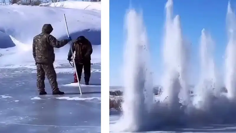 Взрывные работы начались на реках в Акмолинской области