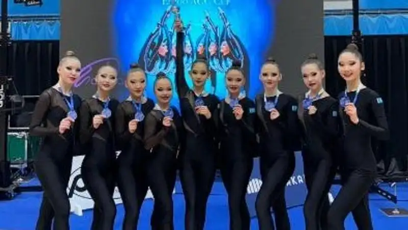 Бронзовую медаль завоевали казахстанки на турнире по эстетической групповой гимнастике