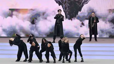 Димаш Кудайберген выступил перед президентом и алматинцами, фото - Новости Zakon.kz от 21.03.2024 12:52