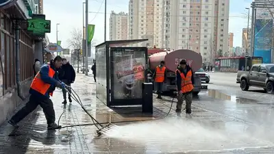 уборка в Астане, фото - Новости Zakon.kz от 23.03.2024 19:35