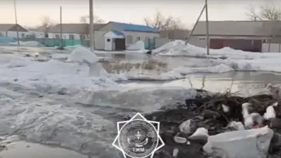 Талые воды затопили дома в Аркалыке, фото - Новости Zakon.kz от 25.03.2024 19:36