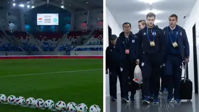 подготовка к матчу, фото - Новости Zakon.kz от 27.03.2024 00:17