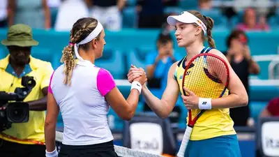 Видеообзор победного матча Елены Рыбакиной над Викторией Азаренко на Miami Open