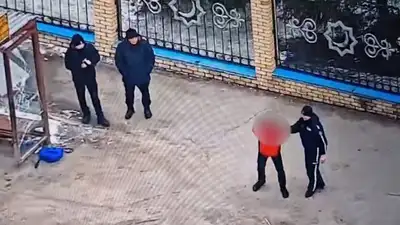 Вандал разбил стекла автобусных остановок в Петропавловске из-за плохого настроения, фото - Новости Zakon.kz от 01.04.2024 18:37