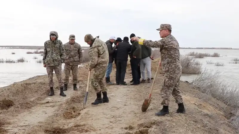 Начались работы по подрыву искусственных плотин для поворота русла реки Ұлы Жем