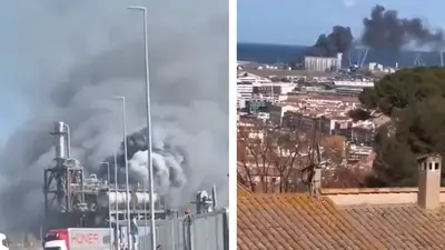 пожар на заводе