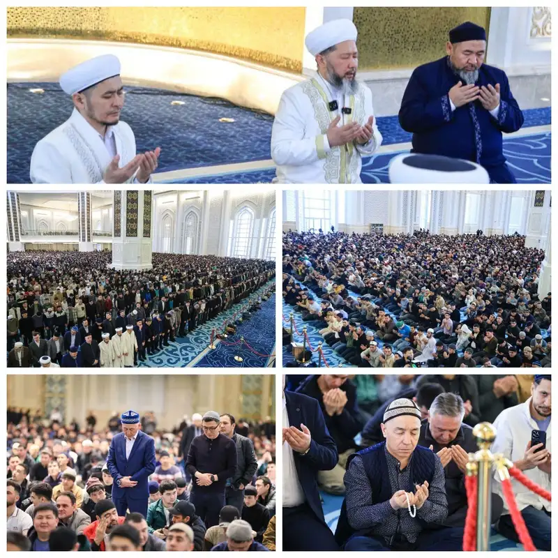 ДУМК показало, сколько человек пришло на айт-намаз в главную мечеть Казахстана, фото - Новости Zakon.kz от 10.04.2024 19:03